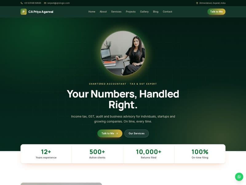 Chartered Accountant website demo