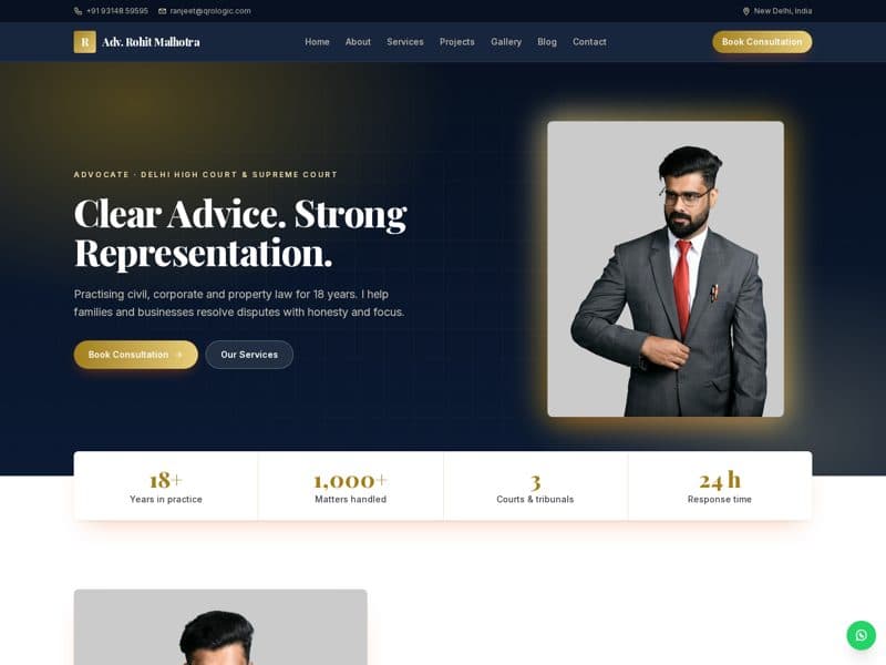 Lawyer / Advocate website demo