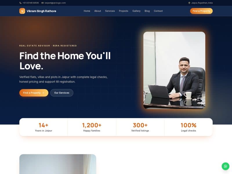 Real Estate Agent website demo